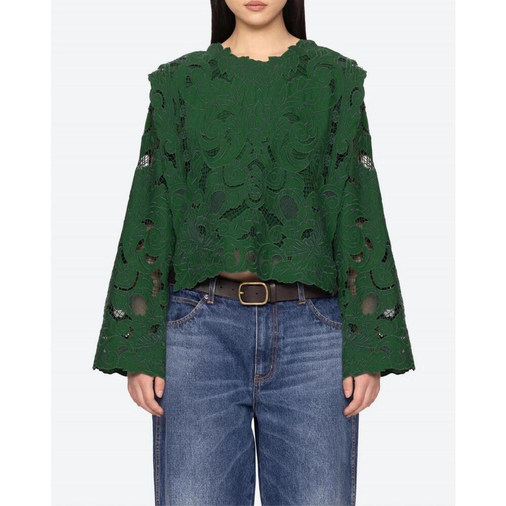 NEW SEA ceci top in green